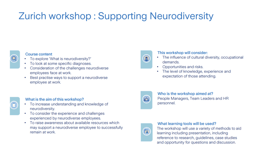 Zurich neurodiversity in the workplace